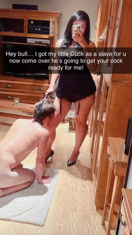 He’s now your slave. We can do anything we want with him.