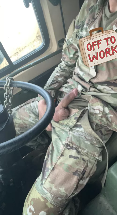 Hey battle buddy ive got nothing to cum on… can i use your mouth..?