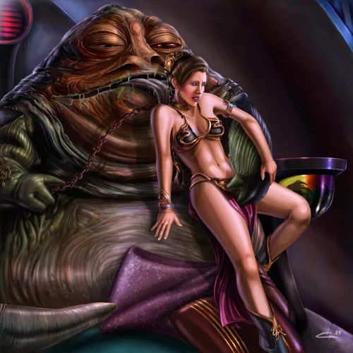 Jabba plays with his pet [unknown]
