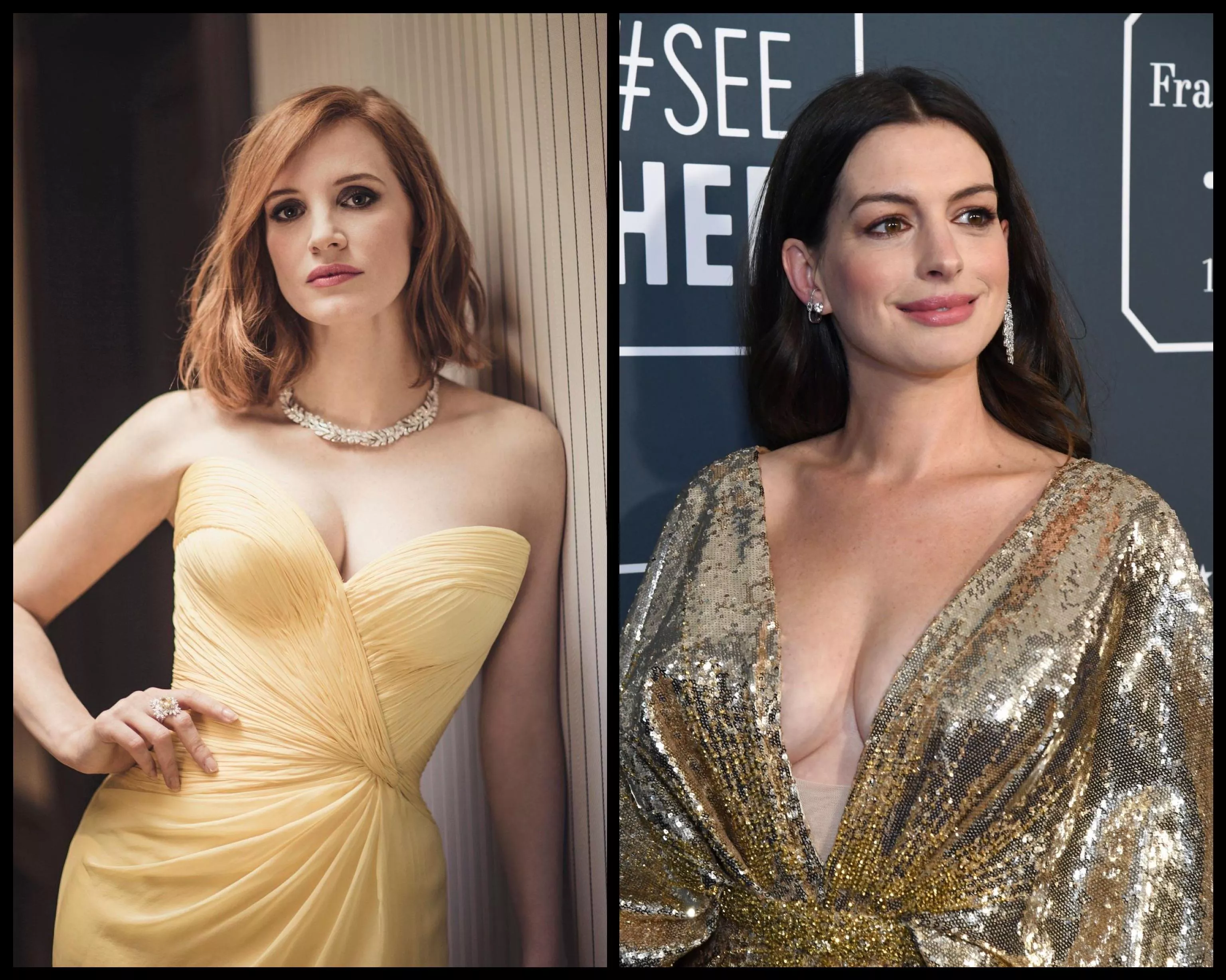 Mature celebs turn me on so much, so please help me out and milk me as Jessica Chastain or Anne Hathaway. Mature celebs turn me on so much, so please help me out and milk me as Jessica Chastain or Anne Hathaway.