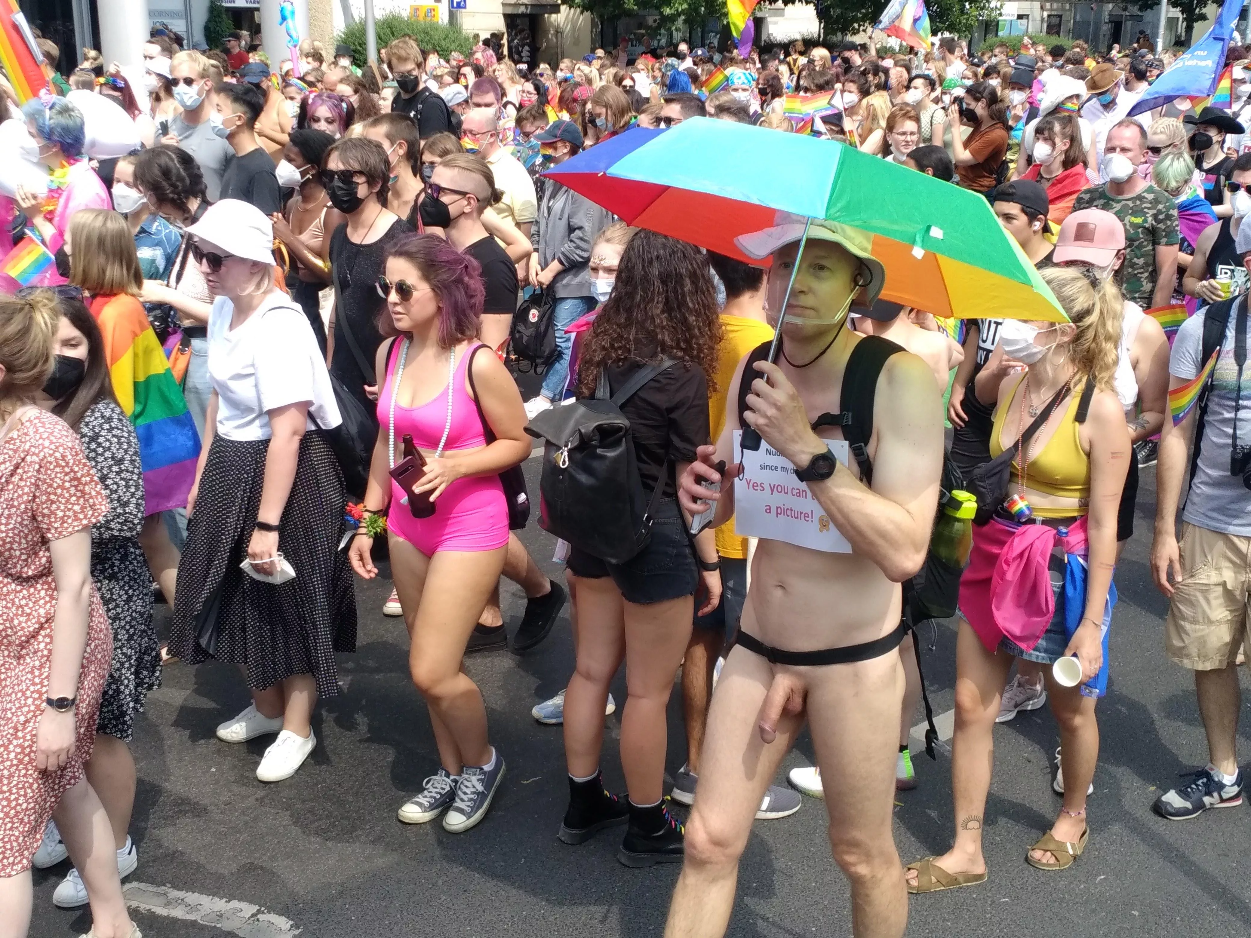 Myself at Pride Berlin 2021 surrounded by many girls! Don't hesitate to share this one! Thank you!
