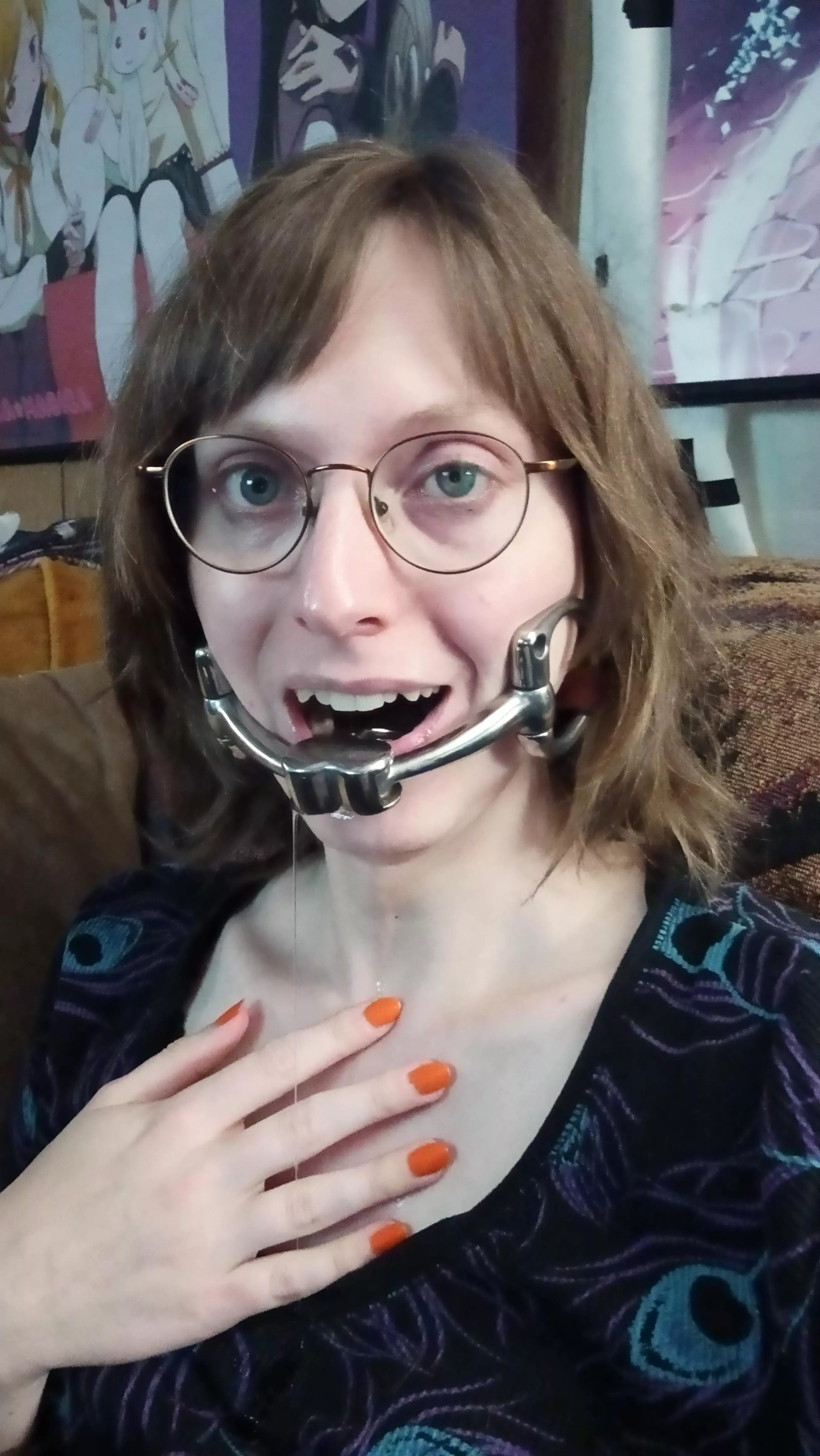 Taking gag selfies while watching TV, good way to spend an evening
