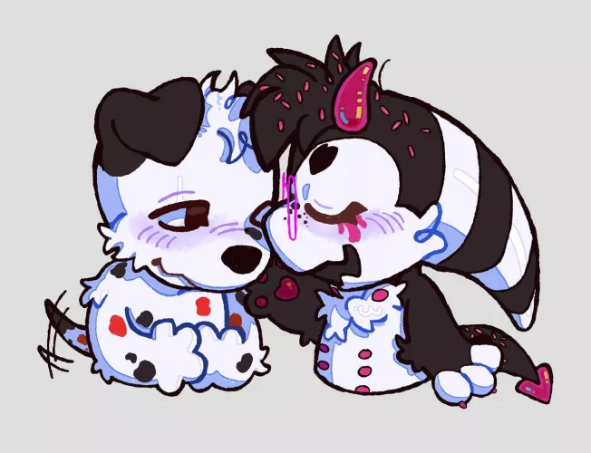 Cute, kisses are cute ❤️ by Bee-Hoshi, Oc: Mine and MadKaichi