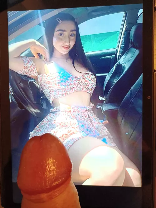 Feeling like cum tributing a girl who clearly asks for it. Like this nasty little thing. DM me