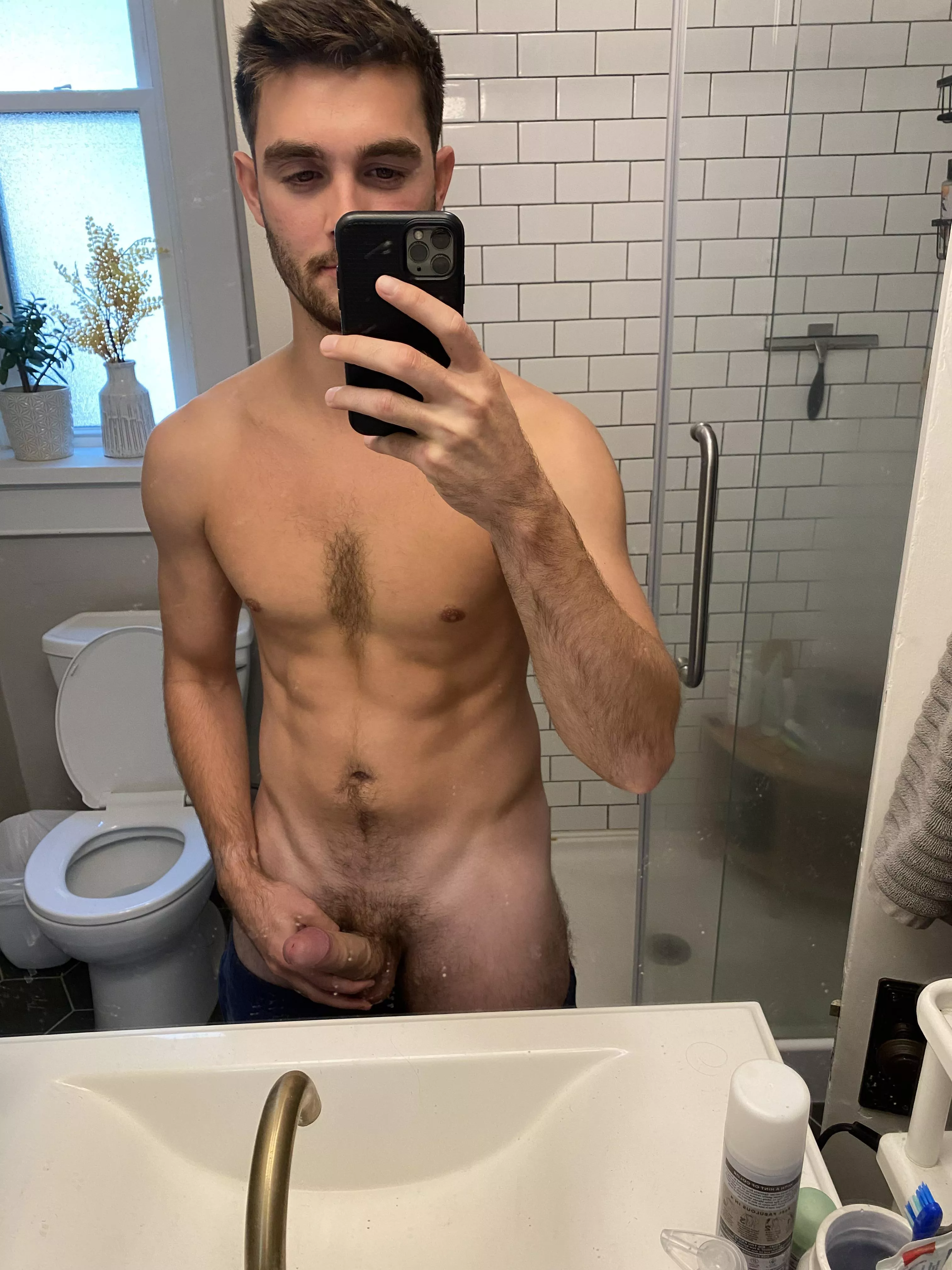Hope you don’t mind the bed head before I shower, or the morning wood