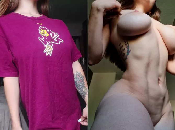 No underwear underneath my t-shirt 😇