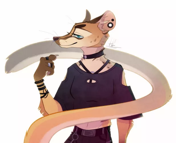 Goth style🕸 [art by me, @heretic.fox on Instagram]