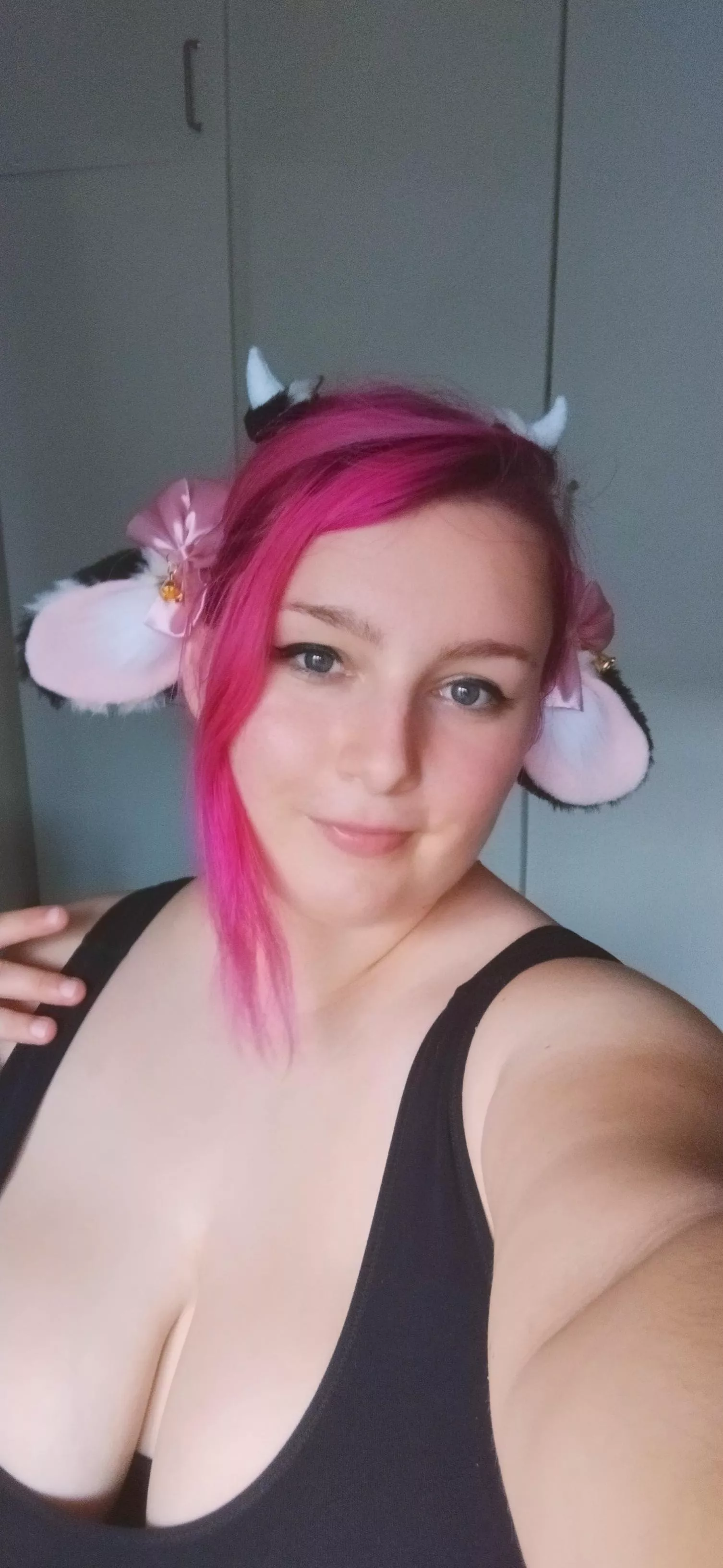 Not nude (yet), but I'm just too excited about this birthday gift π₯° I can finally be a cute hucow πππ Not nude (yet), but I'm just too excited about this birthday gift π₯° I can finally be a cute hucow πππ