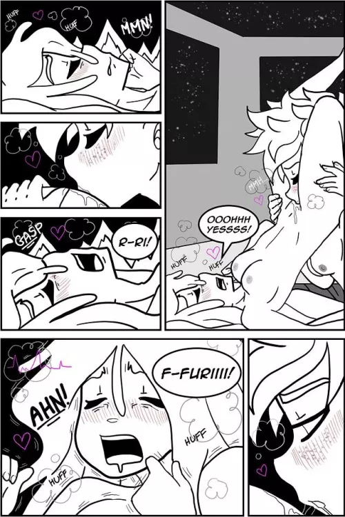 [Original][Our Little Universe] Just a one-shot of my OC Furi giving her lady Eva some fiery love 🤤