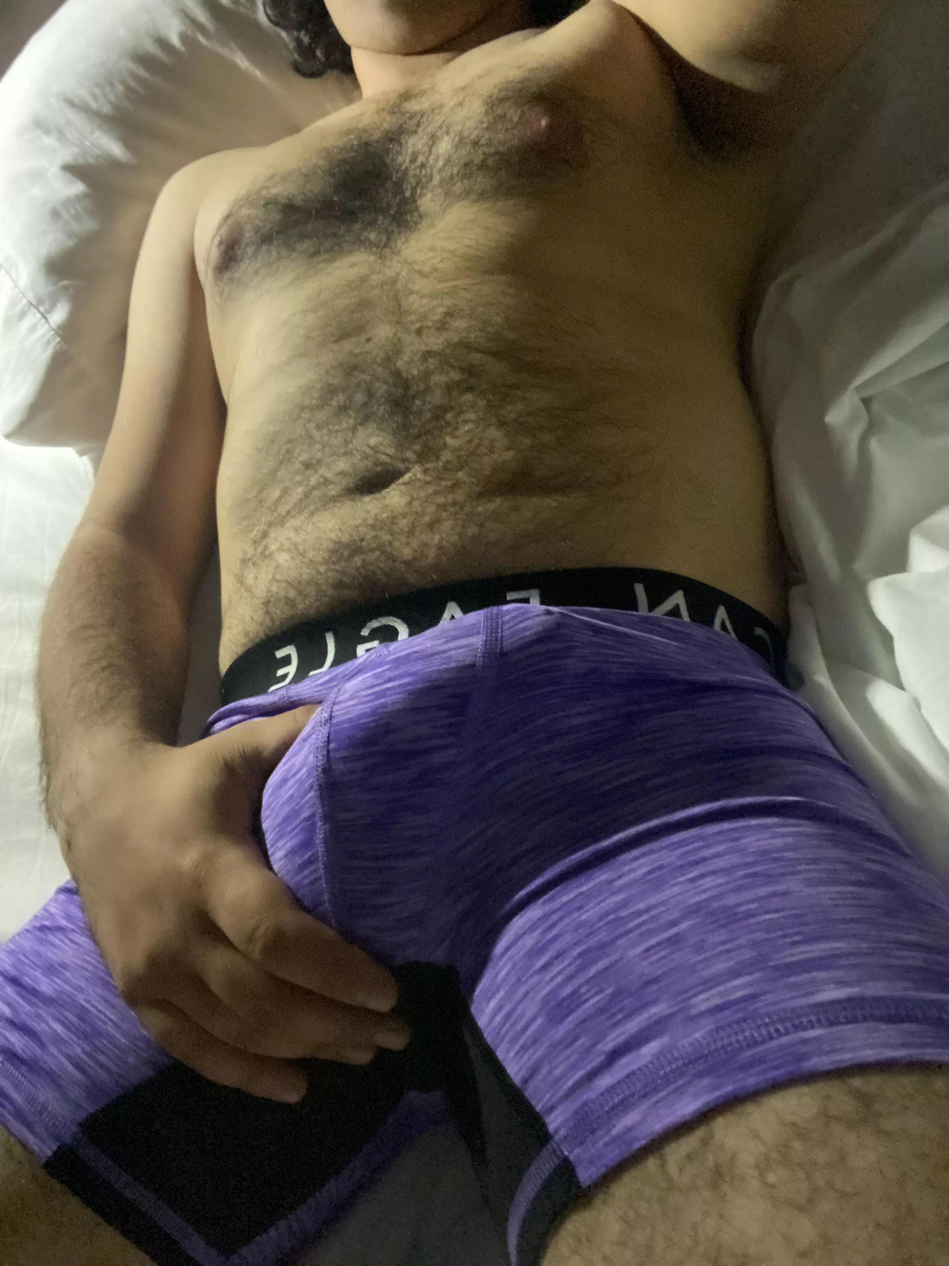 Morning wood getting tight in these…