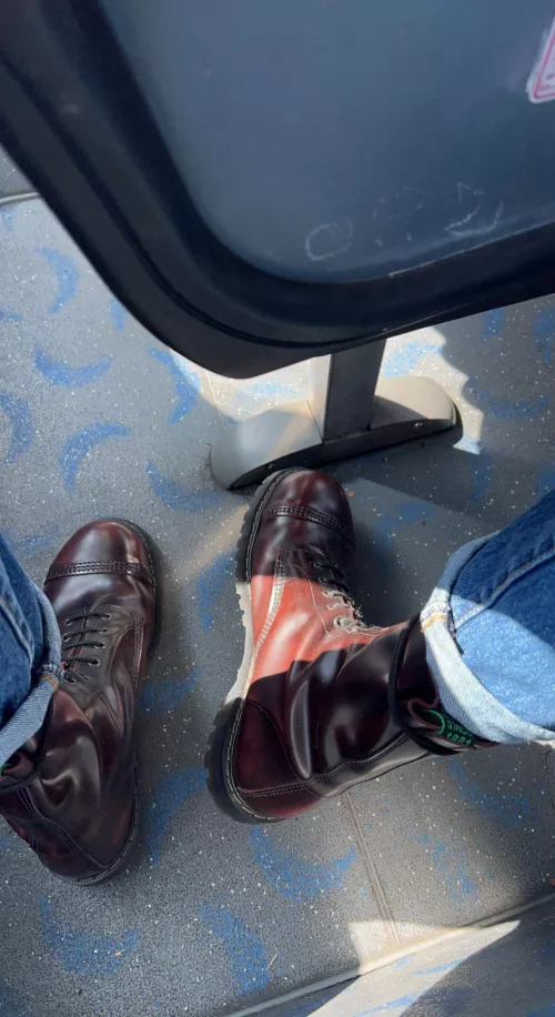 My 11 eye Solovair burgundy rub’s oiled up and ready for a hardcore show!