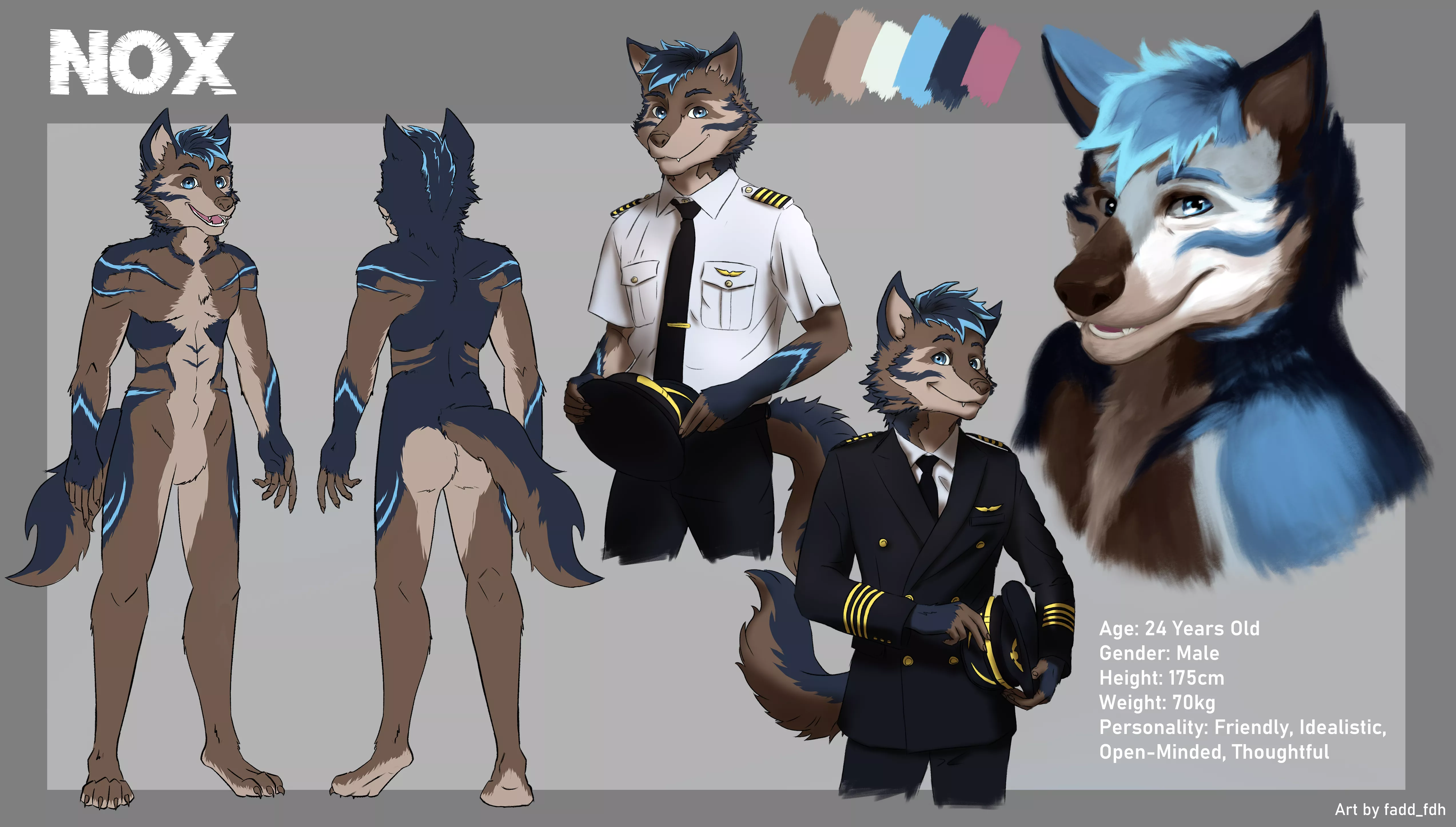 My first reference sheet commission I did for my friend Nox!
