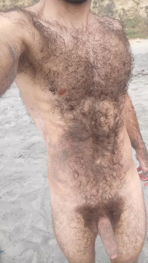sandy nude hairy body and cock.