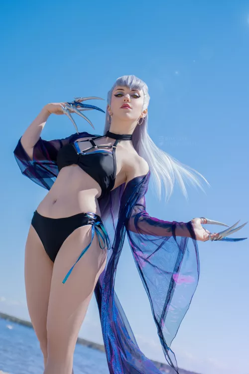 Swimsuit Evelynn cosplay by Purin (Costume from Miccostumes)