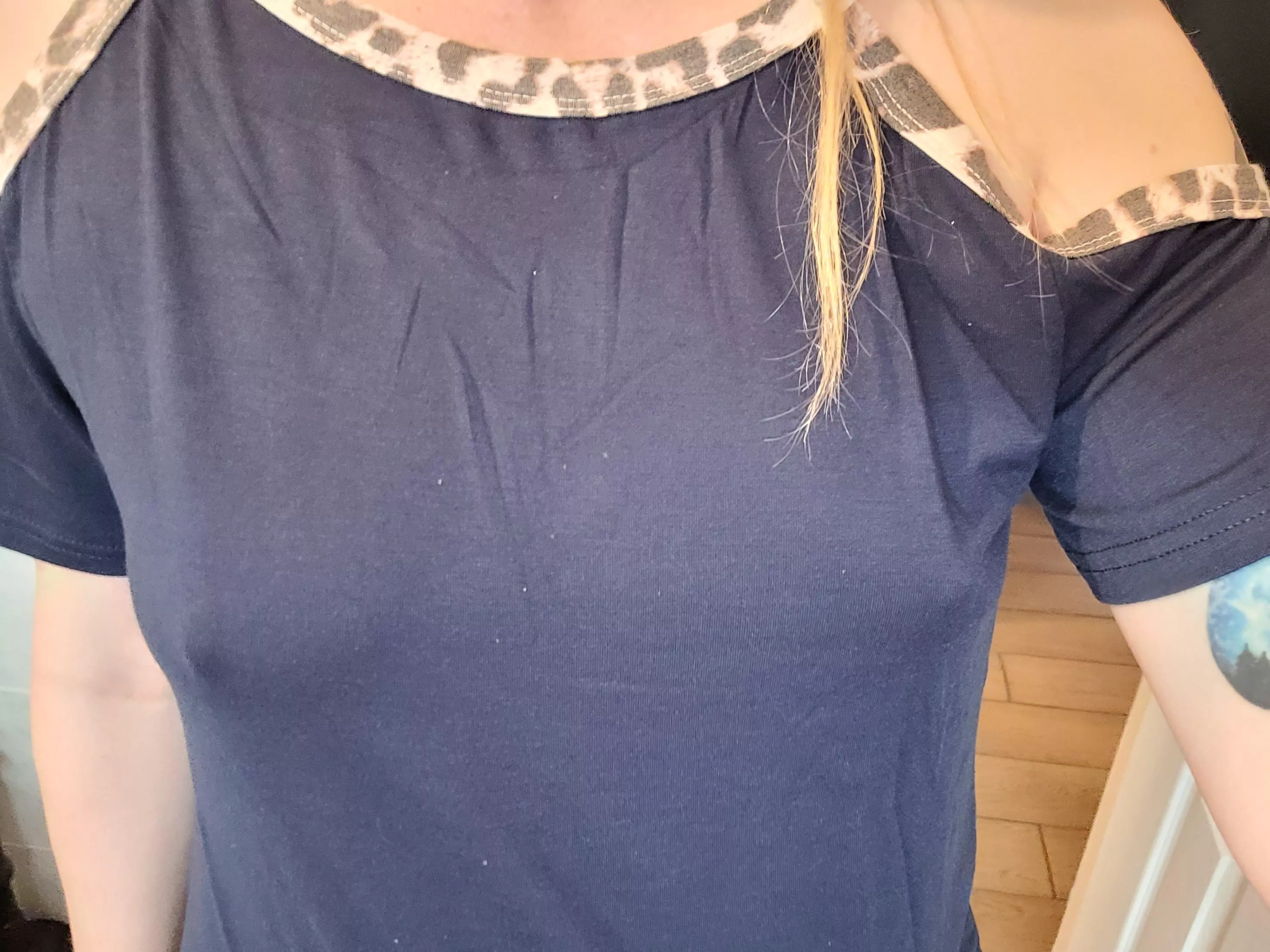 No bra today!