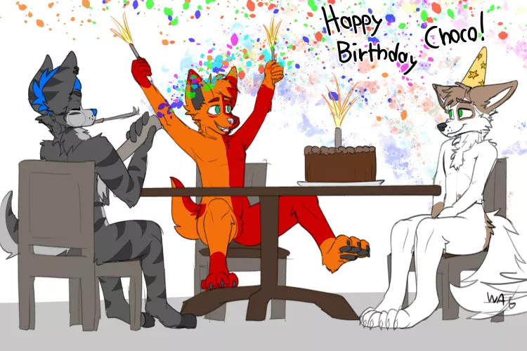 Happy birthday Choco! (Art by me)