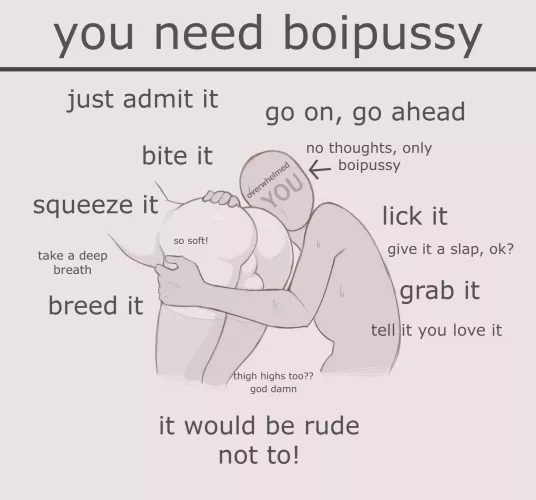 it's totally normal, you don't have to hide it anymore [boipussy appreciation][kinda gay]