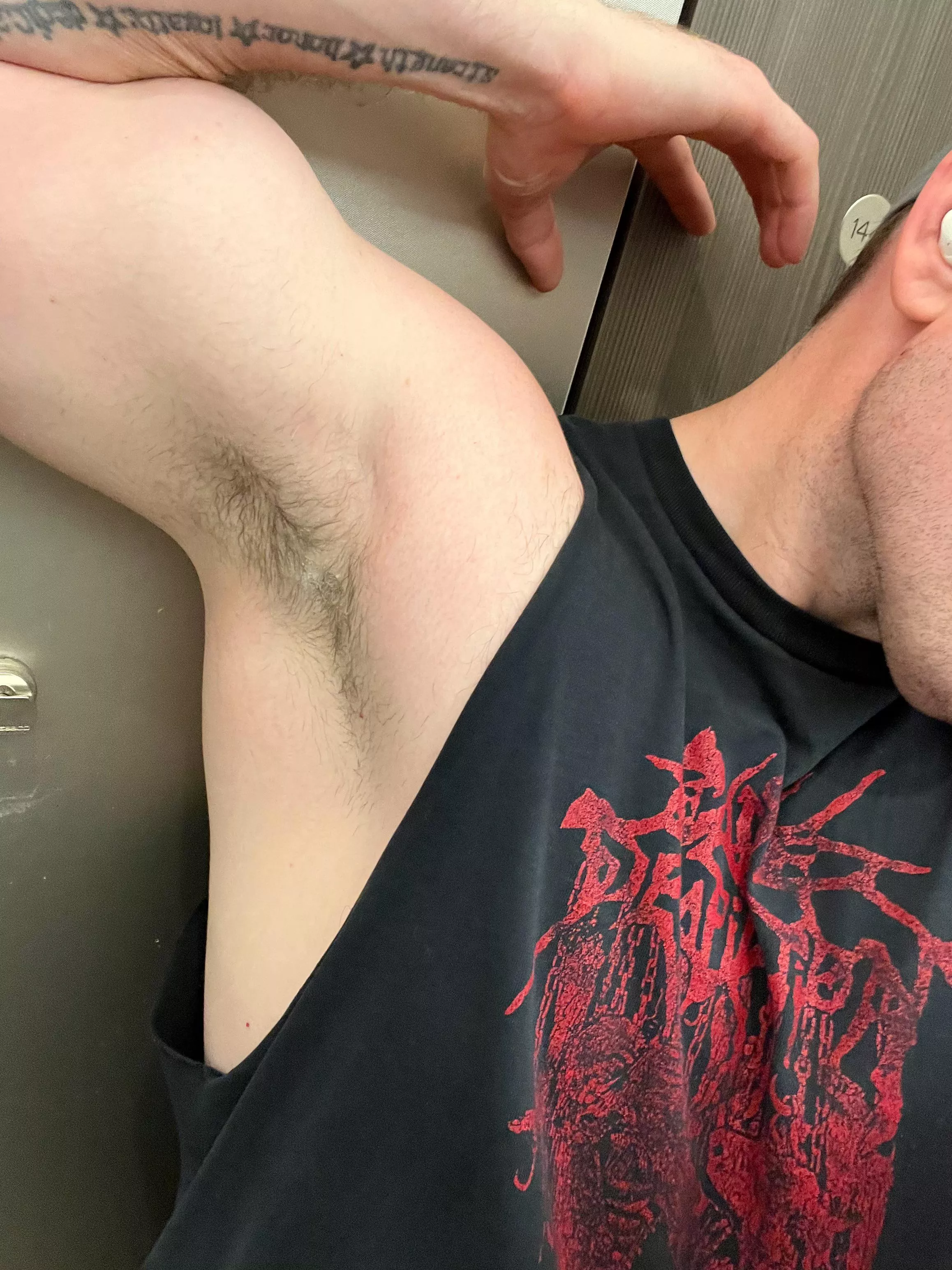 Just a tad sweaty after this mornings workout.