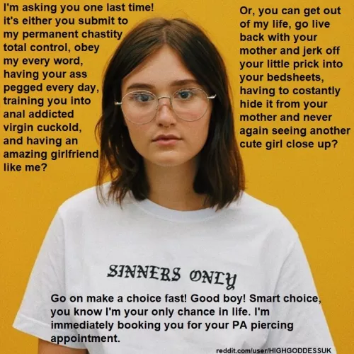 This is the last time she asks you, what would you choose?