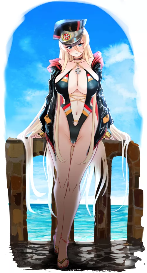 Highleg Swimsuit Bismarck (hey taisyou ) [Azur Lane]