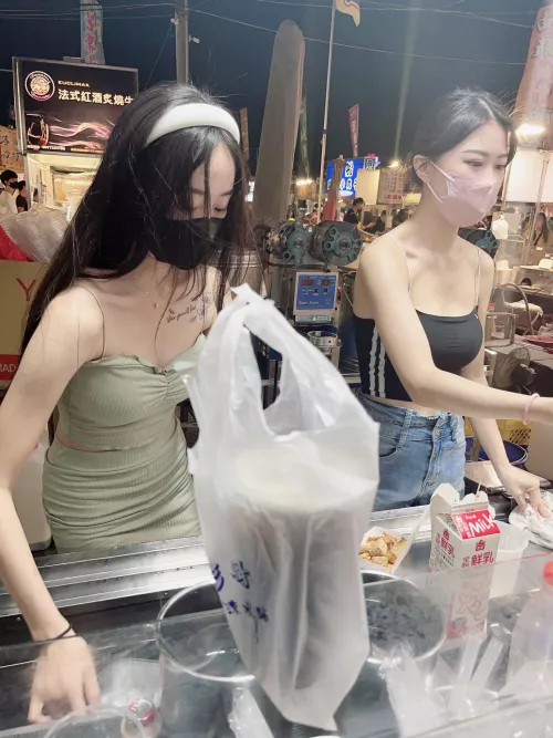 Night market vendors