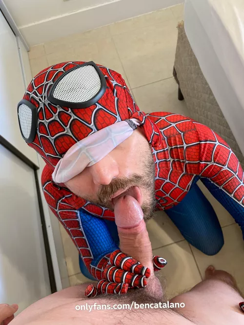 spiderman loves to swallow. get the whole video