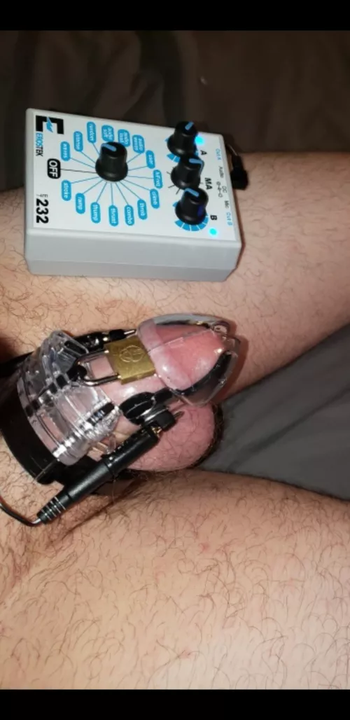 no no no 41069, the cage doesn't come off until you cum, when you're milked dry we may remove the cage ⚡⚡⚡