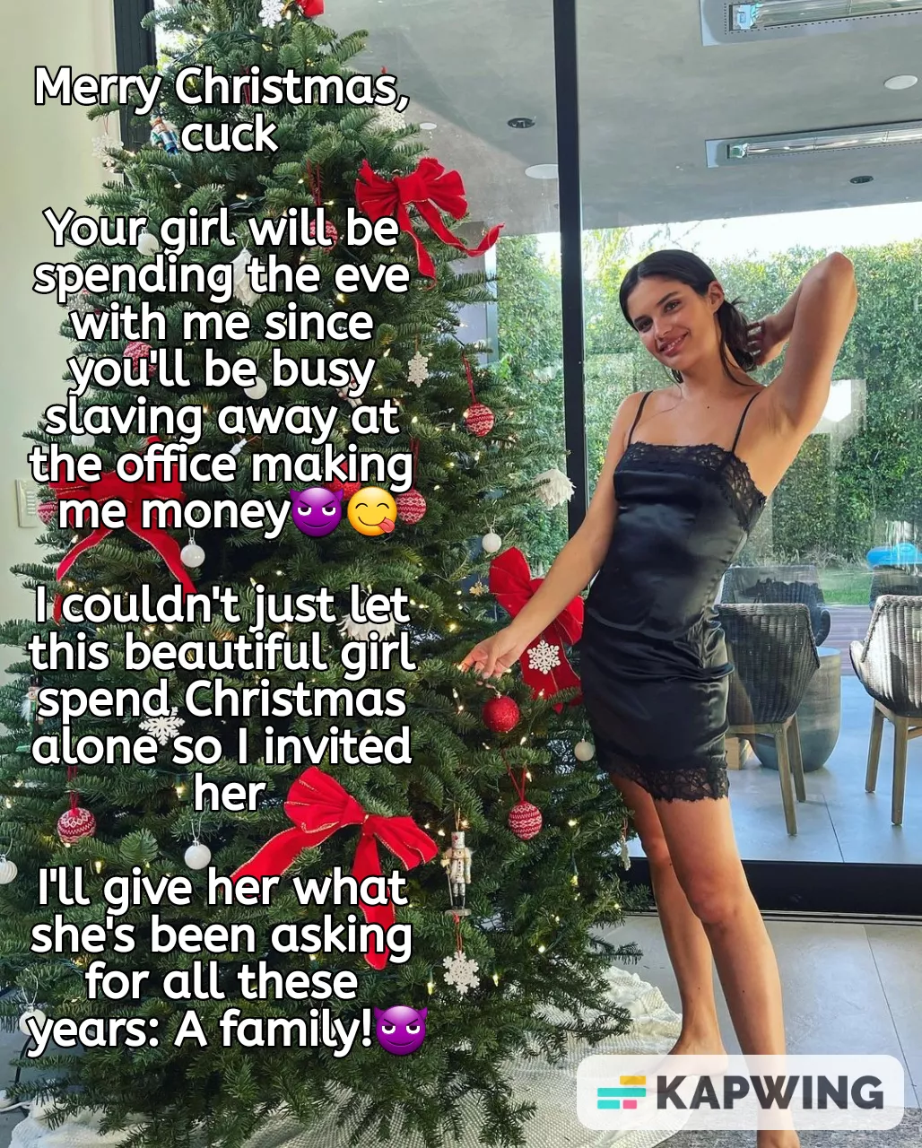 Your girlfriend will be spending Christmas with your boss while you'll be slaving away at the office to make him money Your girlfriend will be spending Christmas with your boss while you'll be slaving away at the office to make him money