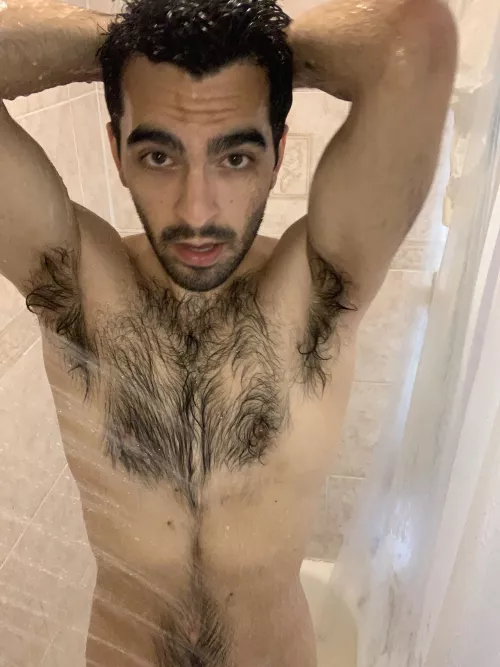 Getting shower head while I check myself out 😅