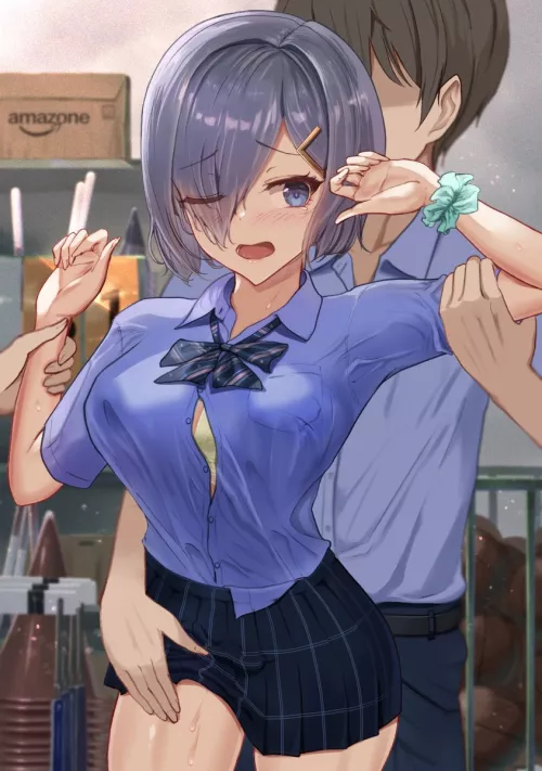 JK Hamakaze in a pinch at the gymnasium warehouse