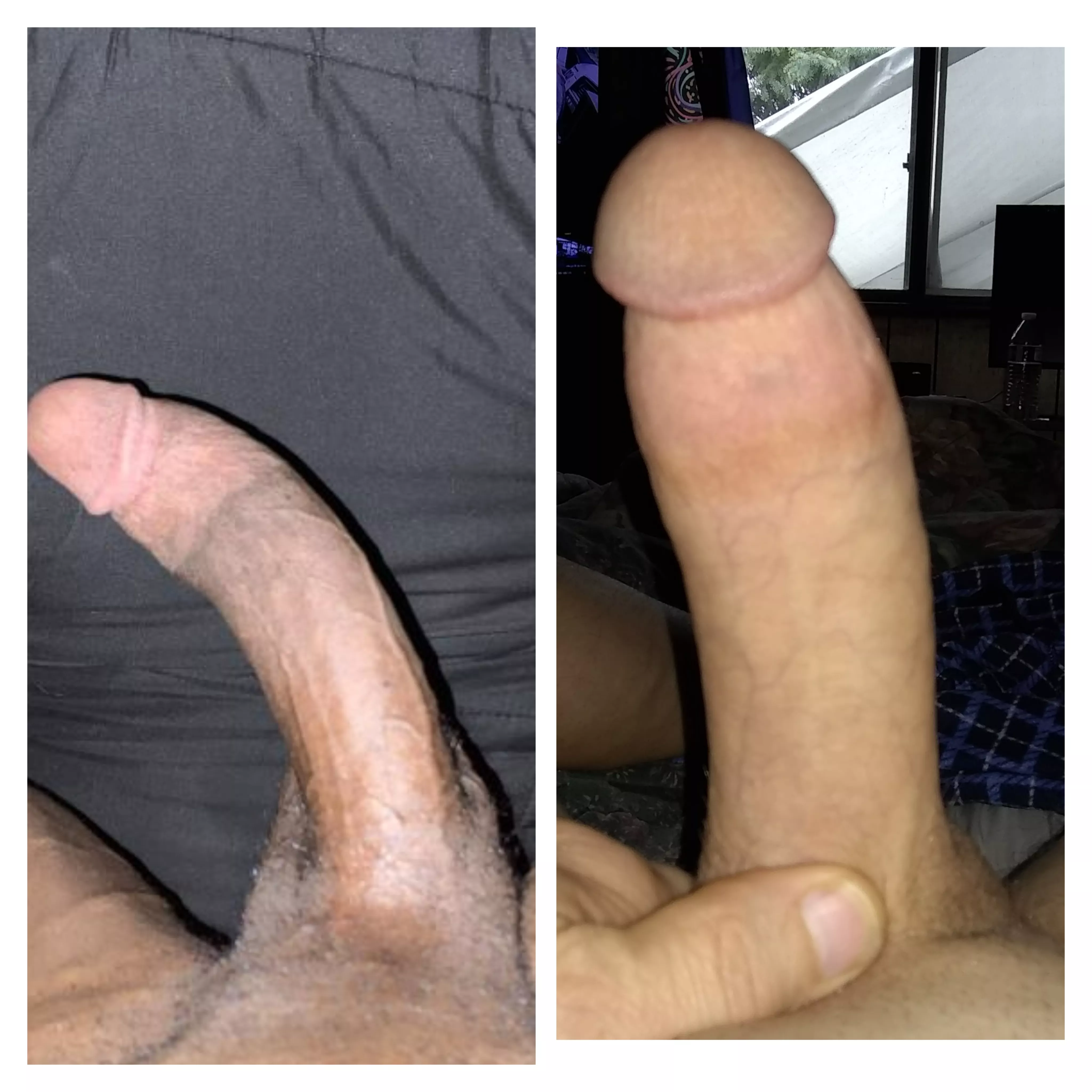 u/freebandz04 's pathetic skinny bent twizzel stick on the left, fat bwc on the right. which do you vote for? u/freebandz04 's pathetic skinny bent twizzel stick on the left, fat bwc on the right. which do you vote for?