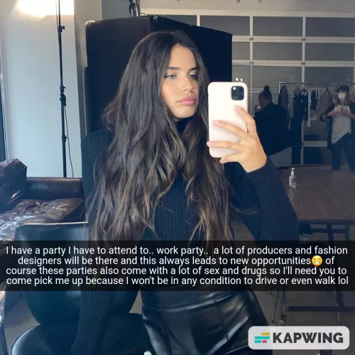 Gf has a work party she needs to attend to and will need you to come pick her up