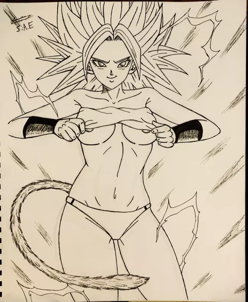 Hey everyone how’s my kinky drawing of Caulifla.