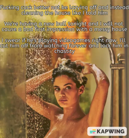 Hotwife is concerned with causing a first good impression on new bull