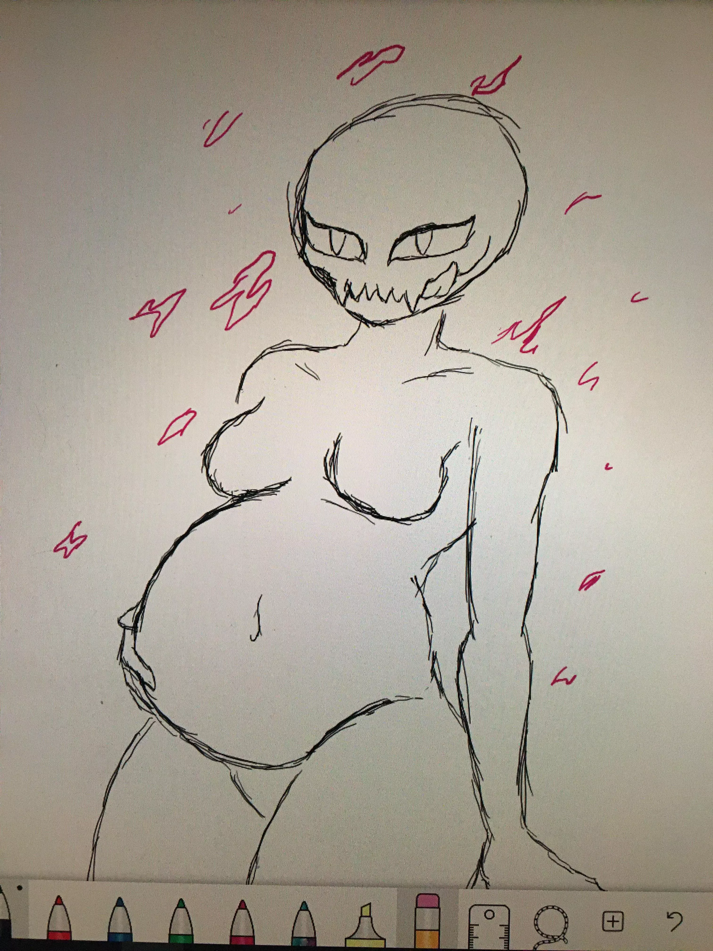 {Image} An old drawing of an enderman lady i drew
