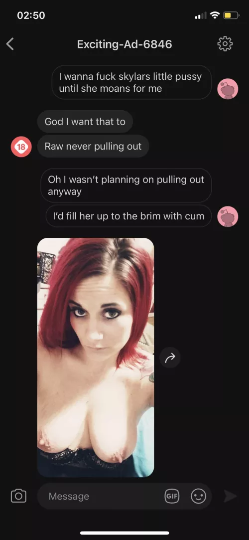 Look at this guy begging me to fill his wife up with cum🤣💀