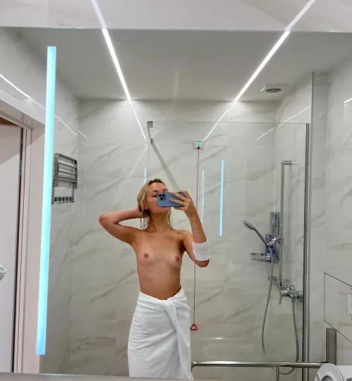 Who wants to pull that towel off of me?