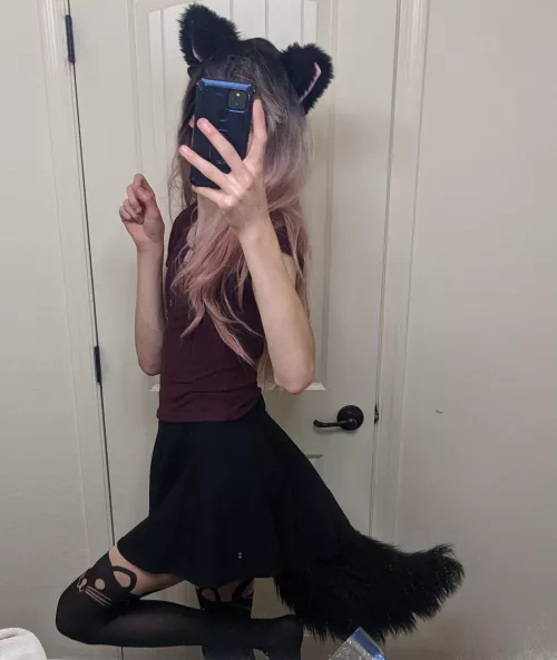 my girlfriend gave me a wig and tights and I love this (part one)