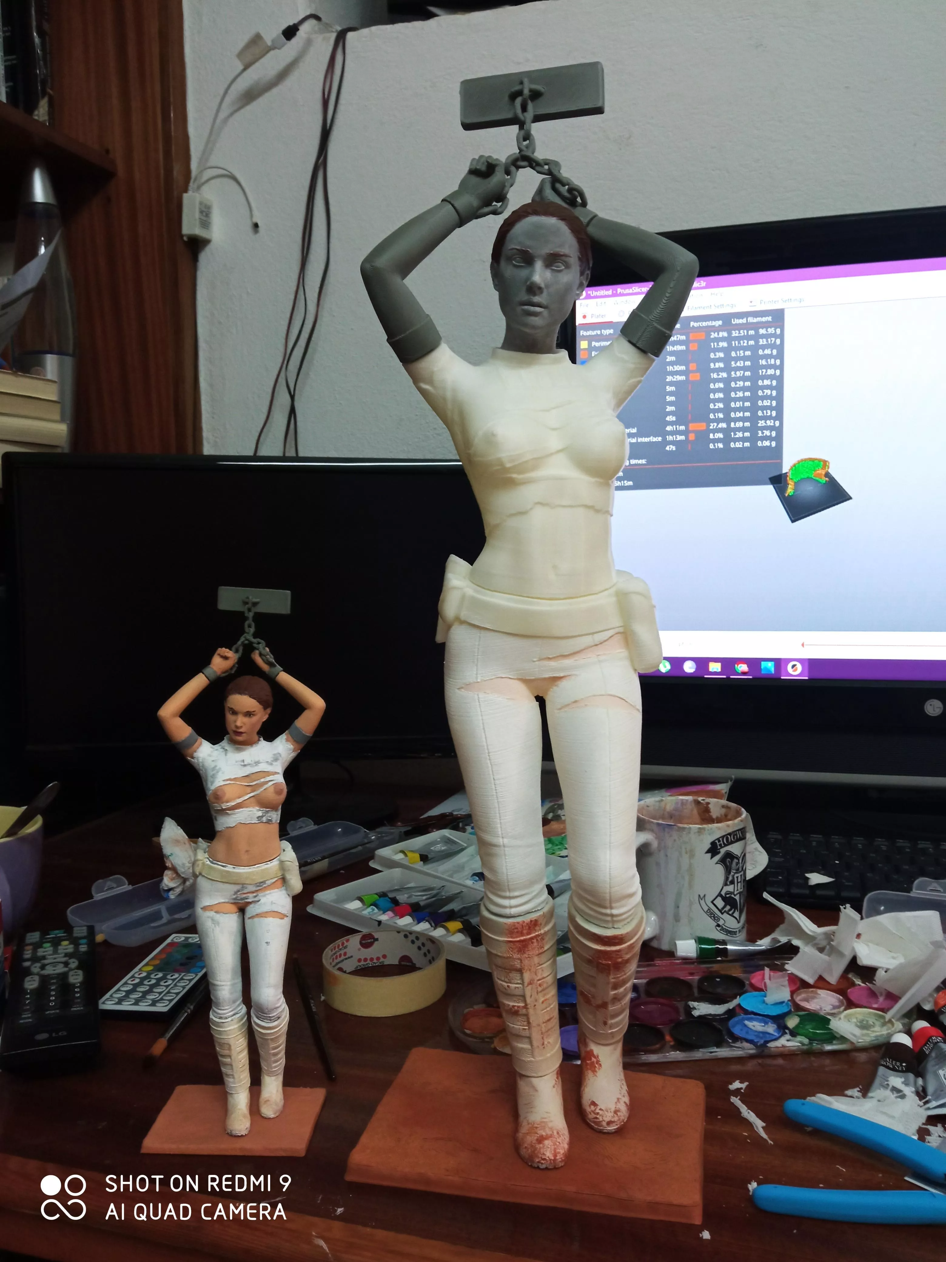 Since specifically one person asked for this,here is some huge padme statue besides my first padme figure that i painted (by me) Since specifically one person asked for this,here is some huge padme statue besides my first padme figure that i painted (by me)