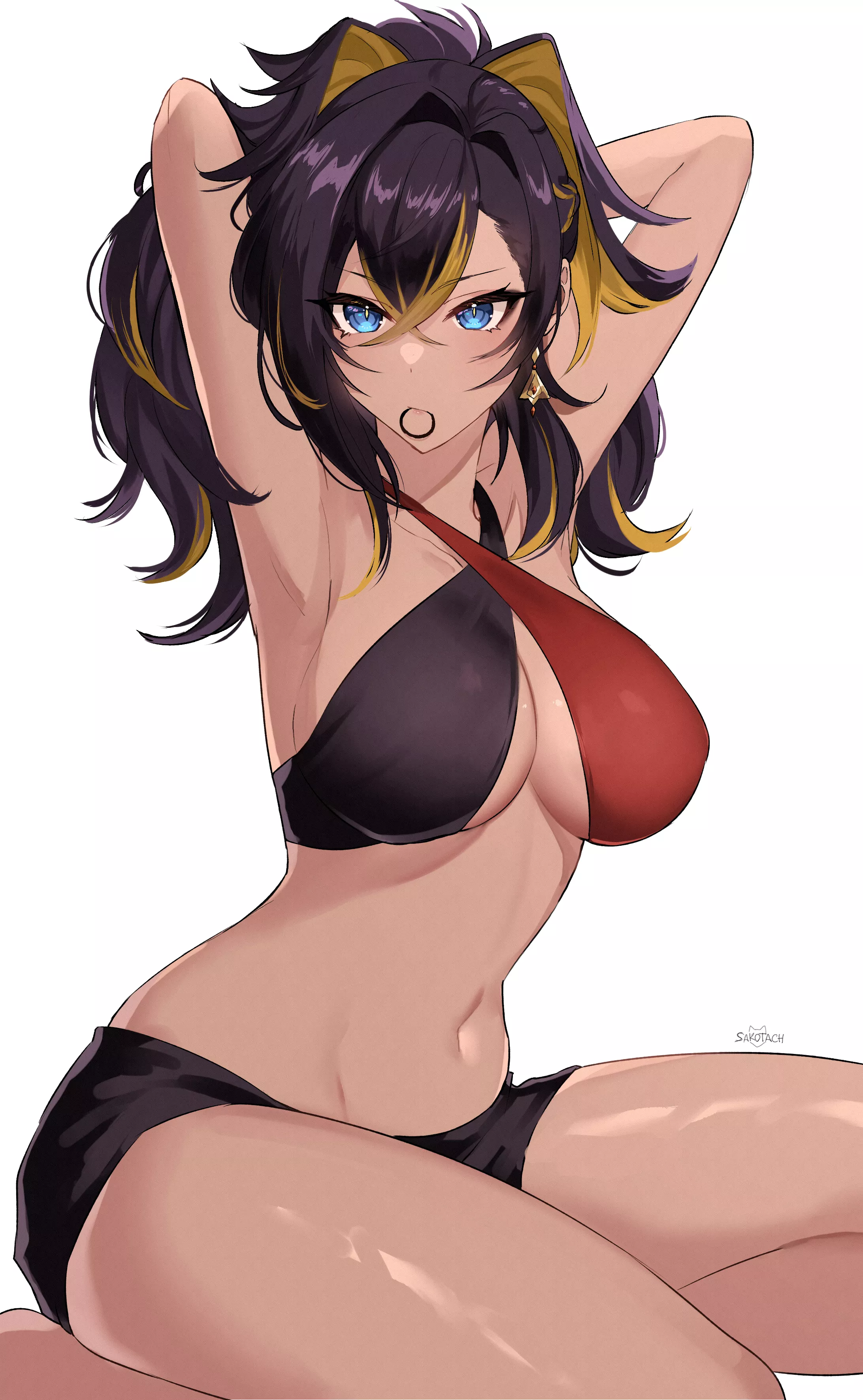 Dehya Fixing Her Hair (sakotach) [Genshin Impact]
