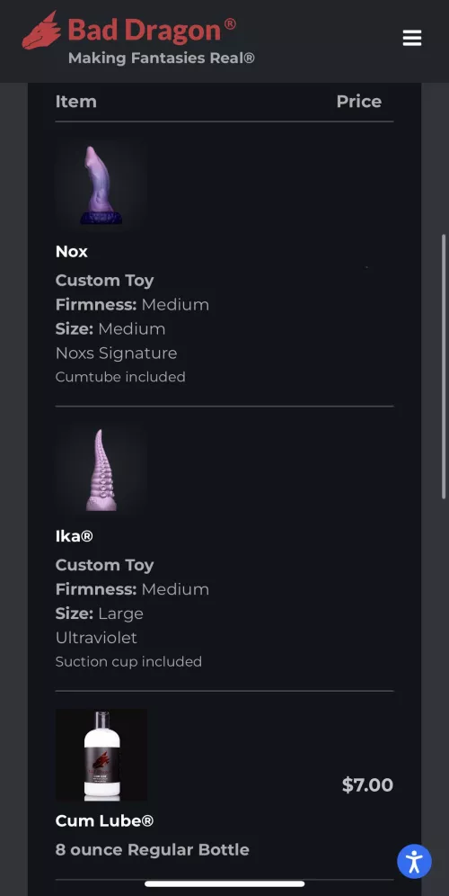 Ordered my first BD toys bigger than small AND my first Cumtube!