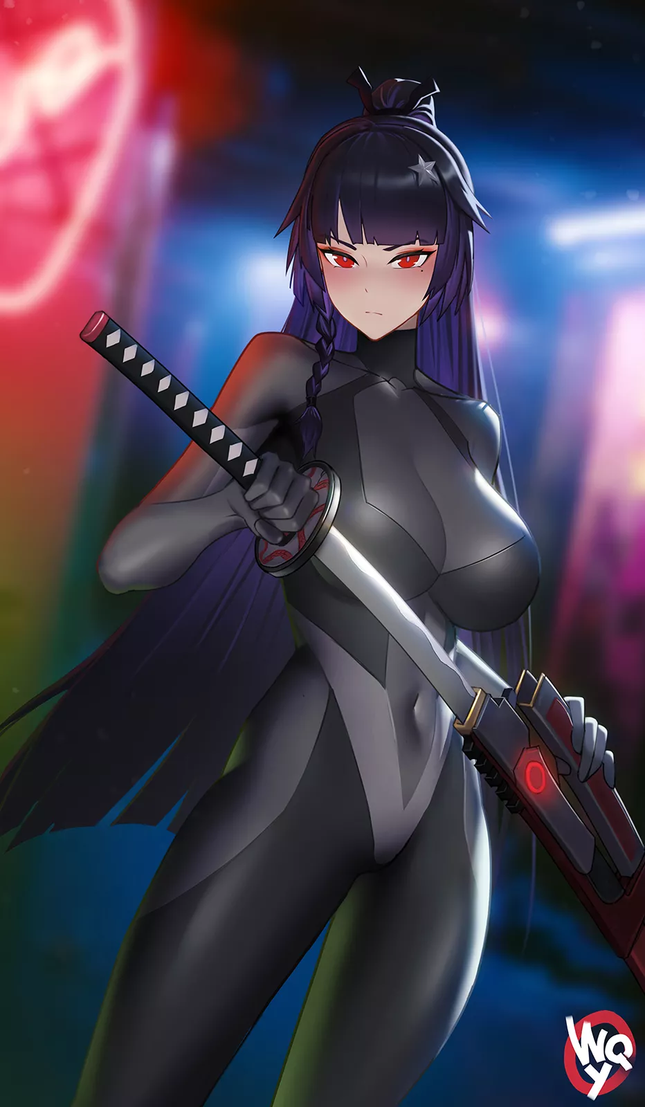Ryoko Yamaguchi Drawing Her Blade (W.Q.Y) [Original]