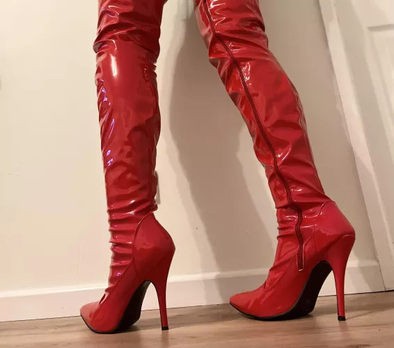 As far as high heeled boots go, these are really comfortable! Amazon purchase for the win! (UK size 12)