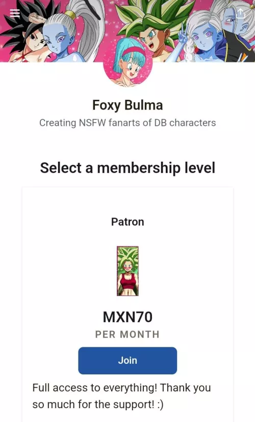 Cooperation to buy foxybulma patreon 0.70 usd or 10 mexican pesos send md