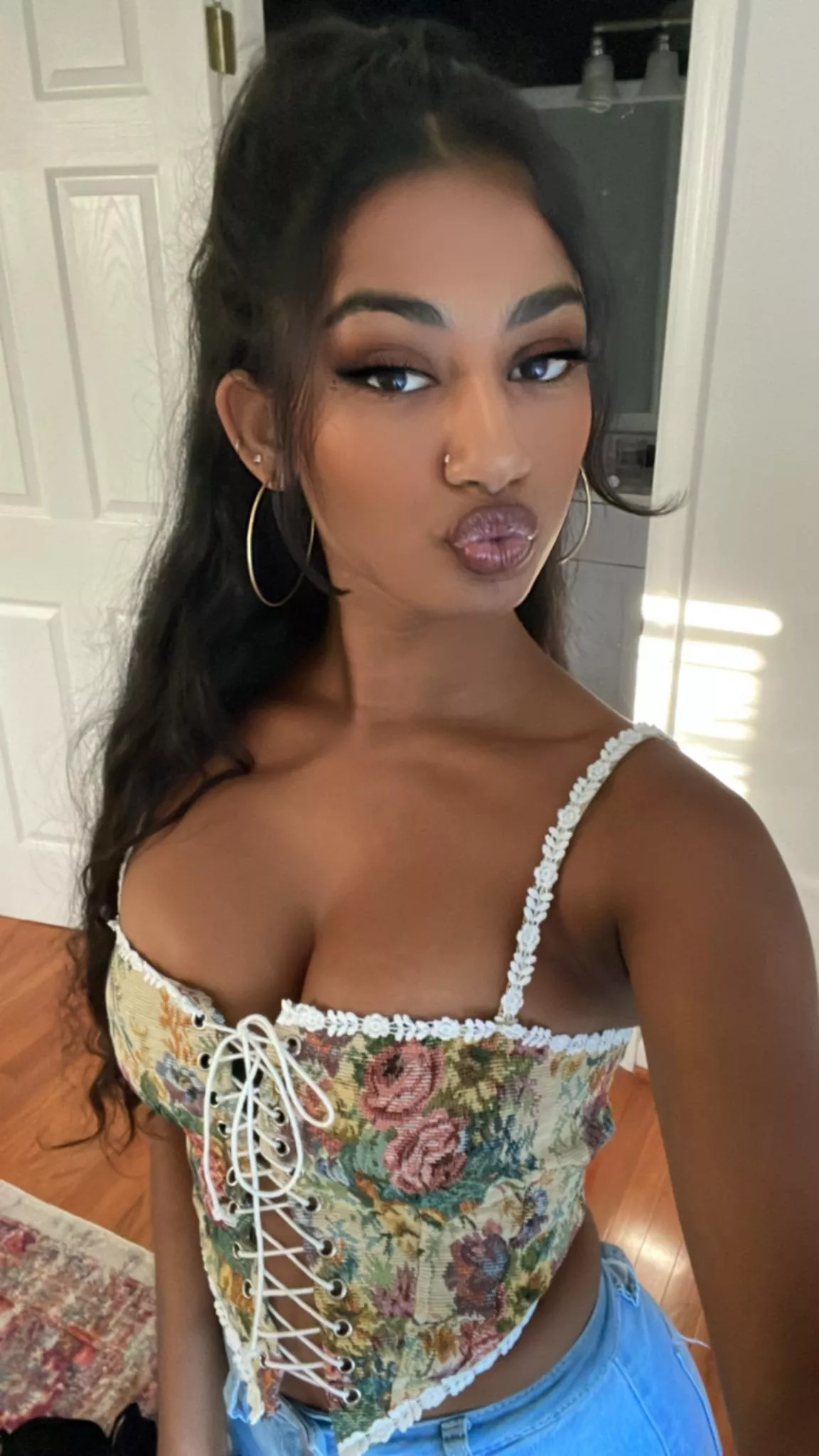 In a corset