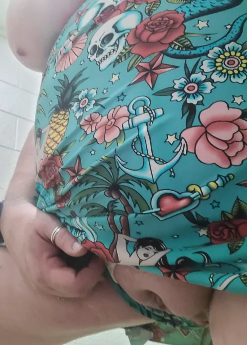 Peekaboo in my swimsuit