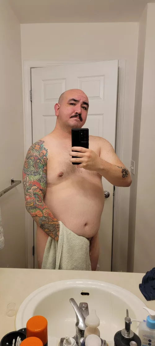 Piercings getting tangled in a loofah is a new and painful fear