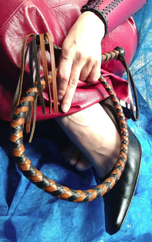 These must be licked thoroughly. Yes, you may kiss the whip, but it won´t save you from thrashing