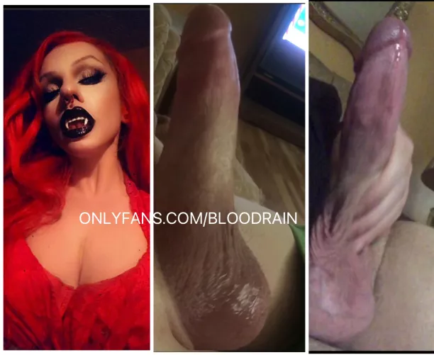 You need to come milk your Goddess’s huge vampire cock, right fucking now. Give me your mouth and hole to use as my toy <3