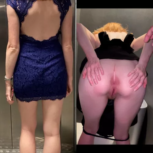 Hope you like what’s underneath that dress.